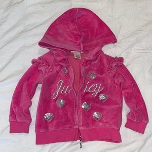 Juicy couture girls long sleeve sweater size 18 m no stains pink